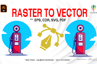 make image to vector, raster to vector, vector tracing in illustrator coreldraw
