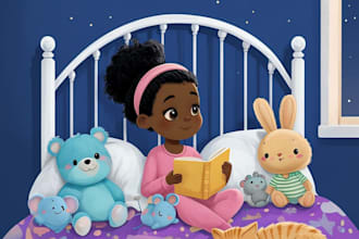 create african american illustrations for children book