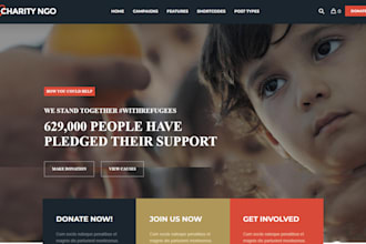 design donation website charity ngo nonprofit website