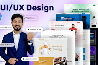 do figma website design, landing page, figma ui ux, app design, responsive web