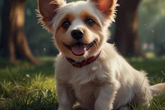 make your pet portrait into cute disney style