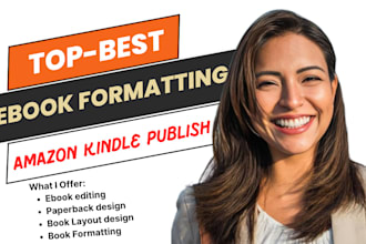 book editing and formatting, amazon kdp, paperback, book layout for print ebook