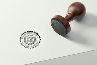 design a unique high quality stamp badge or seal logo for your company