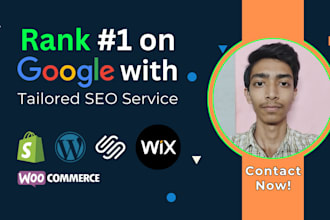 do shopify SEO for any ecommerce website as a digital marketing expert