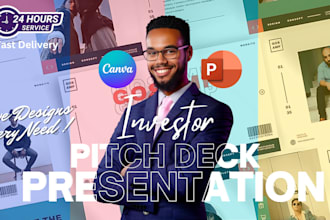 do investor pitch deck canva template infographic powerpoint presentation banner