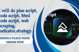 do pine script, code script, html code script, web scraping, indicator, strategy