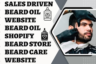 design beard oil website barbershop website beard care website beauty website