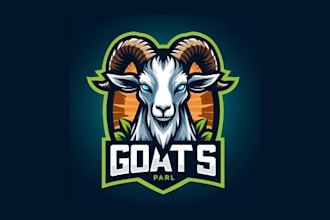 design a unique goat head mascot logo for your company