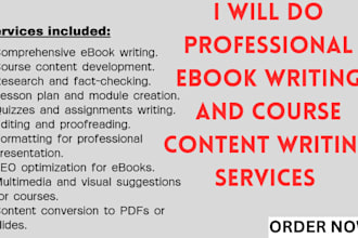 craft professional ebooks and captivating course content