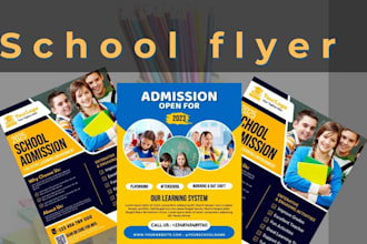 create school posters, educational flyers, and kids banners