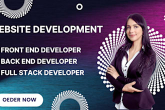 create your dream website as a full stack, frontend, and backend developer