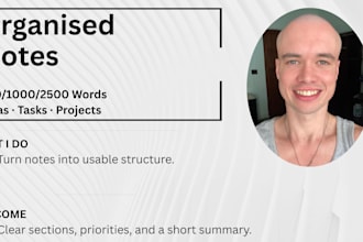 organise your notes, ideas, tasks or projects