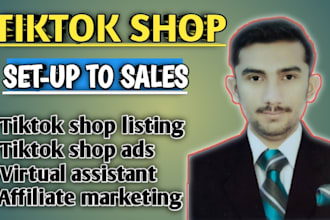 be your tiktok shop virtual assistant, tiktok shop manager,