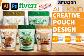 design pouch packaging for food, supplements, and cosmetics