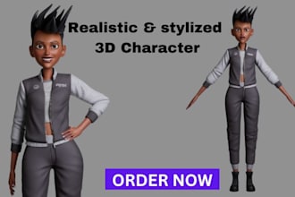 do realistic and stylized 3d character