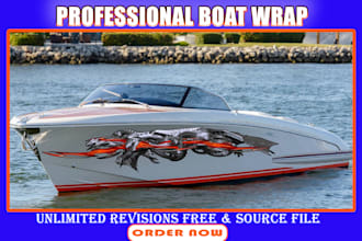 design a stunning custom boat wrap for your watercraft