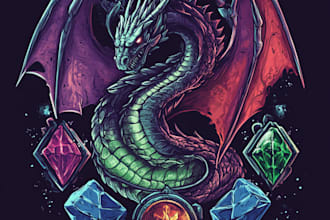 made medieval, fantasy, rpg gaming logo