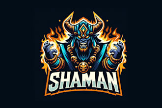 make an unique shaman mascot logo for your brand in two day