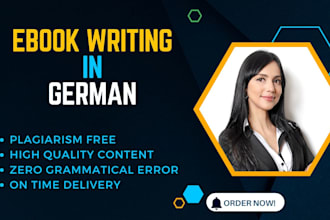 ghostwrite quality german ebook, article on any niche