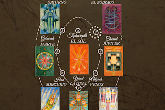 Árbol de la vida con astrologia, numerologia y tarot thoth