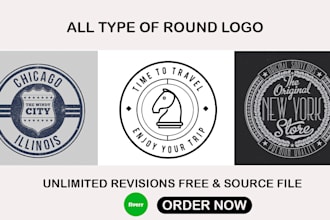 design retro vintage badge, racing and automotive logo, circle, round, stamp