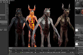 3d character model for unreal engine 5 and roblox,3d creature,3d monster, rig 3d