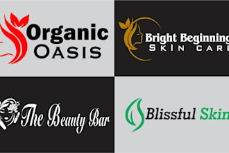design a luxury beauty salon, cosmetic, spa, parlor, and skin care logo
