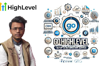 create website, landing page and setup email, sms, workflow with go high level