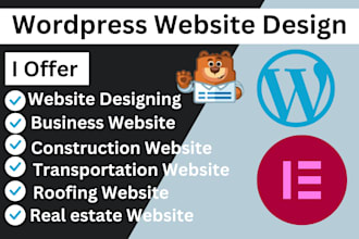 design a construction, transportation, roofing and business websites
