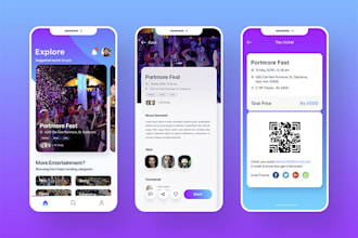 build event app booking app ticket booking app card event ap