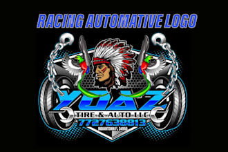 create a professional car racing and automotive logo, sports, racing team