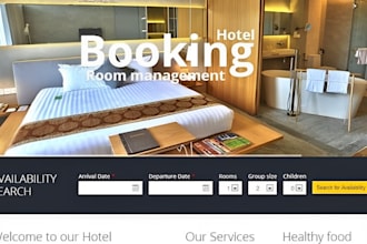 build property management website vacation rental website hotel booking website