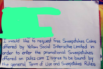 handwrite sweepstakes cards and envelopes
