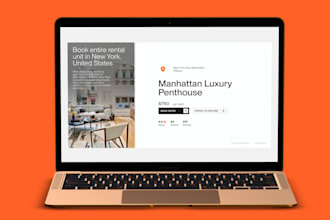 create professional booking bnb like website for your property