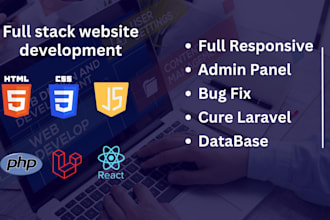 do full stack web development, php laravel react developer