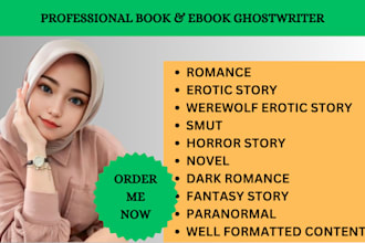 write werewolf romance story, erotica ghostwriter, smut