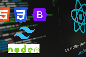 build react apps, PSD to reactjs, fix bugs and errors