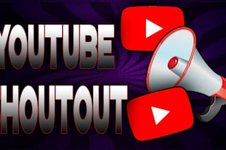 do youtube shoutout promotion to organic 300k subscriber and video promotion