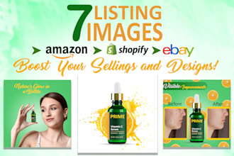 ,do amazon, shopify, walmart product listing images design infographic pictures