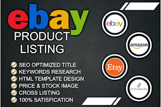 do ebay listing, ebay seo listing, ebay product listing, ebay lister