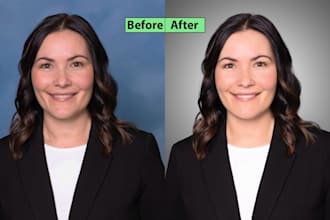 do headshot editing, image retouching using photoshop edit