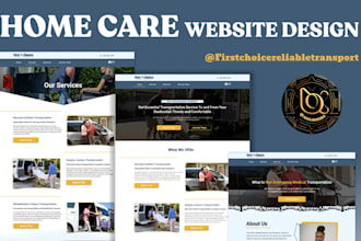 homecare website senior care website healthcare website medical transit website
