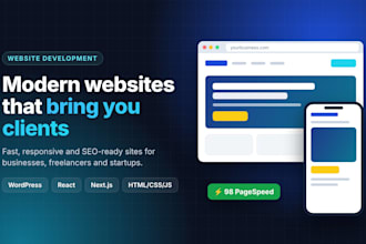develop a modern responsive website with wordpress react or nextjs