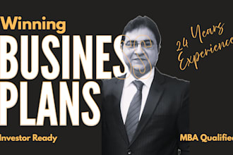 write investor ready business plan for funding, sba loans, with biz strategy