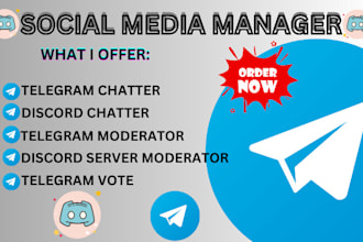 be telegram community manager or admin with chatters in crypto project