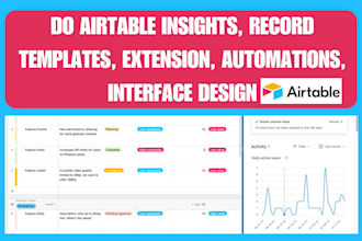do airtable insights, record templates, extension, automations, interface design