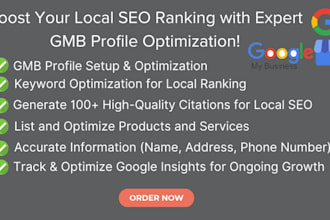 optimize your gmb profile for local SEO, improve google maps ranking