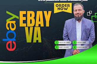 do ebay listing and account management VA services