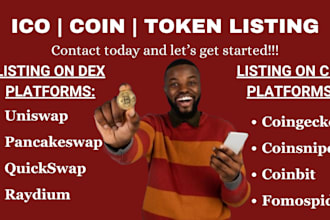 do coin listing, token listing, ico, memecoin crypto website promotion