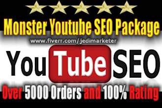 send MONSTER youtube seo 1000 high retention views 50 likes, 6 favs, 5 comments